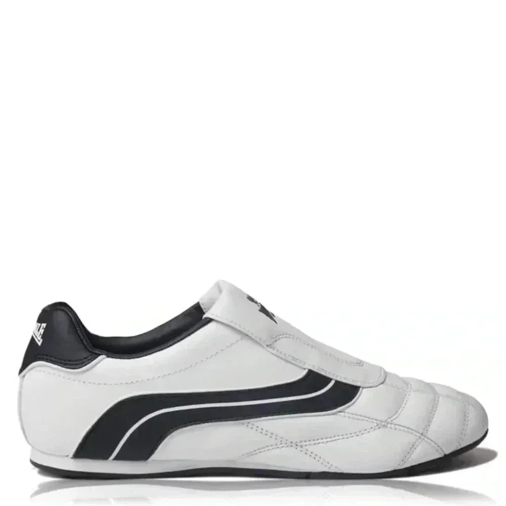 [US10]Lonsdale Mens Benn Leather Trainers Low  Top Slip On Sports Shoes